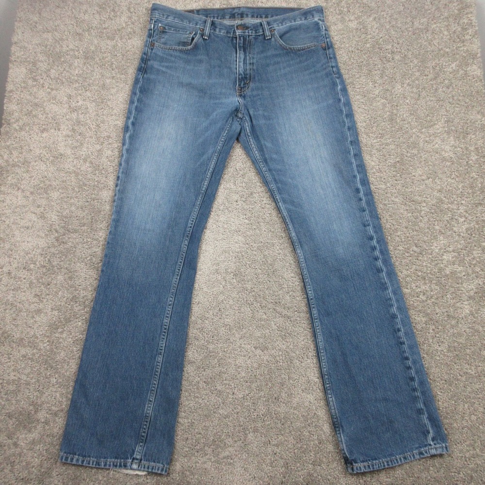 Levis Jeans Mens‎ 36x34 Blue 527 Bootcut Western Cowboy Rodeo Faded Denim Pants